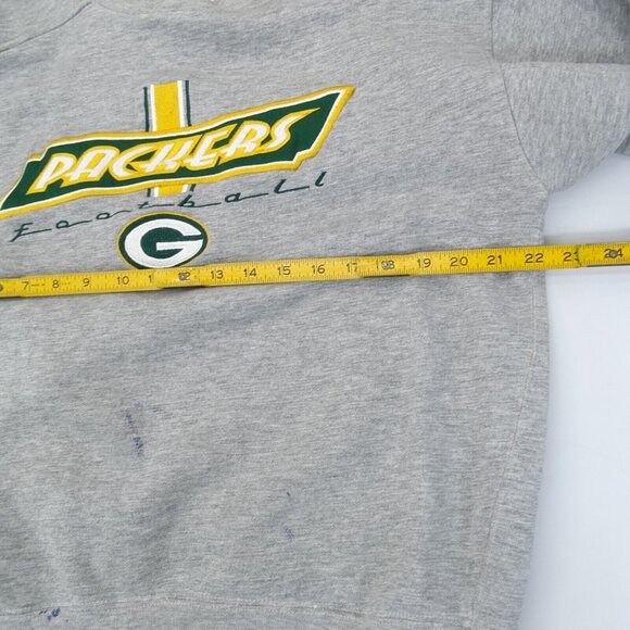 Vintage Starter Green Bay Packers NFL Stitched Gray Sweatshirt M Distressed - Picture 7 of 8